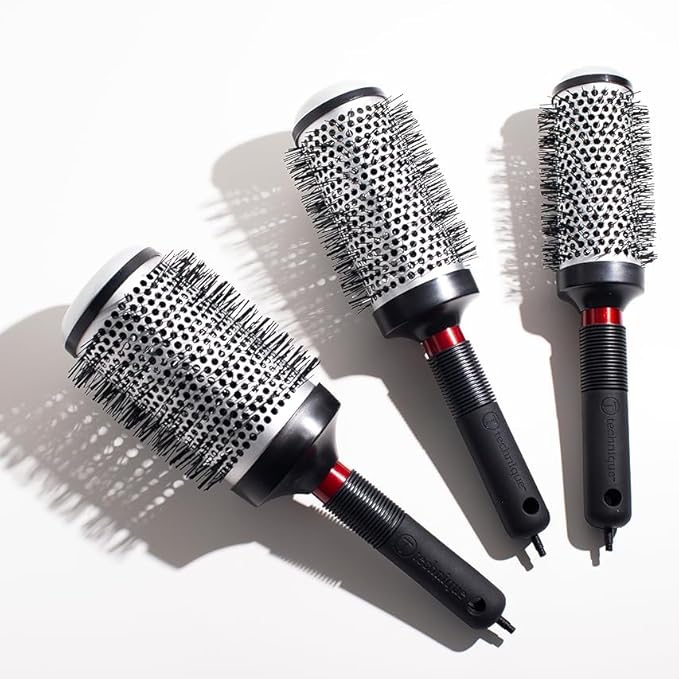 Cricket Technique Thermal Hair Brush #300 0.75” for Blow-Drying, Curling, and Styling – Heat-Retaining Barrel with Anti-Static Tourmaline Bristles, Round Thermal Brush, Not Electric, All Hair Types