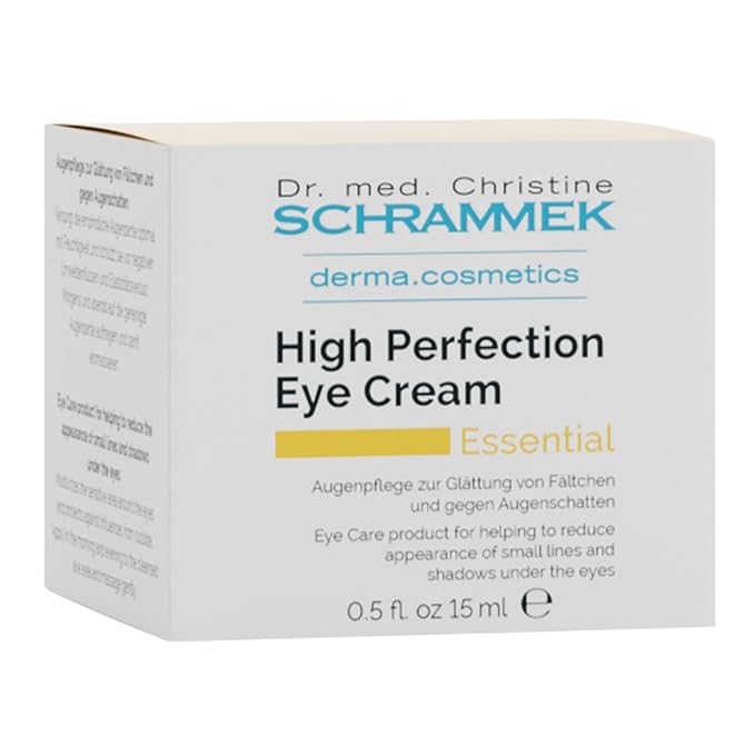 Schrammek High Perfection Eye Cream (0.5 fl oz) - Eye Care Product - Reduces Lines & Shadows Under the Eyes - Caffeine Eye Cream - Skin Care - Dr