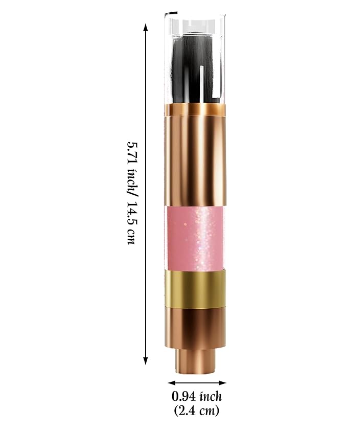 Highlighter Powder with Brush | 3D Contouring & Radiant Glow for Face, Body & Hair | Pearlescent Shimmer, Long-Lasting & Buildable Coverage | Women's Makeup for Daily & Special Occasions