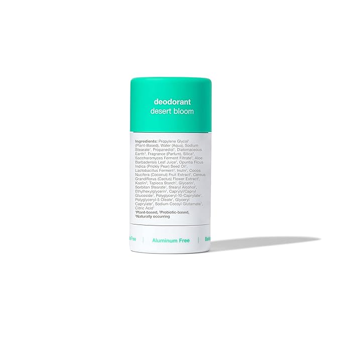 Hume Supernatural Aluminum Free Deodorant for Women & Men - Probiotic, Plant-Based, Baking Soda Free, Aloe, & Cactus Flower, Anti Sweat, Stain & Odor – Desert Bloom, Amber Woods, Wild Coral