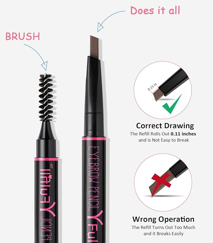 Light Brown Eyebrow Pencil Waterproof for Women - Eye Brow Makeup Pen