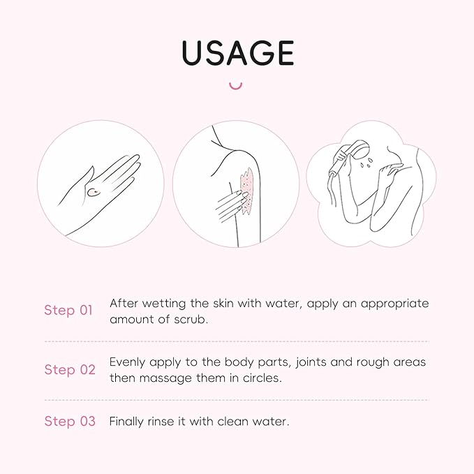 LAIKOU Japan Sakura Body Scrub, Exfoliating Body Scrub, Scrub for Smooth and Soften Skin 350g / 12.35oz.