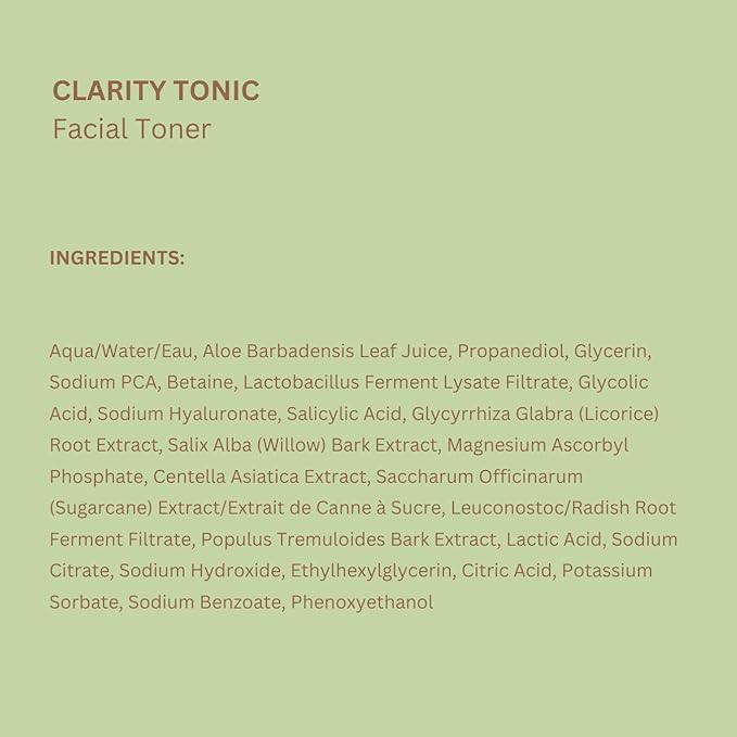 Pixi Beauty Clarity Tonic, AHA & BHA Toner | Minimize Pores, Promote A Clearer, Healthier Complexion, 250 ml