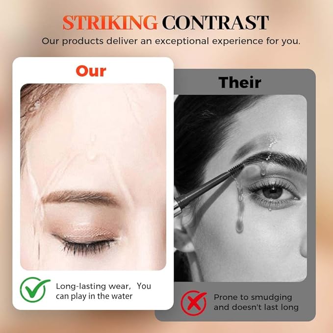 Microblading Eyebrow Pencils for Women, 2026 New 3D Brow Tattoo Pen for Natural Looking Eyebrows, Long Lasting Waterproof Eyebrow Pen with Fine Tip Brow Makeup (Dark Brown)