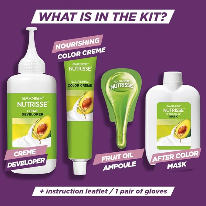 Garnier Hair Color Nutrisse Ultra Color Nourishing Creme, M2 Medium Intense Magenta (Sweet Grenadine) Permanent Hair Dye, 2 Count (Packaging May Vary)