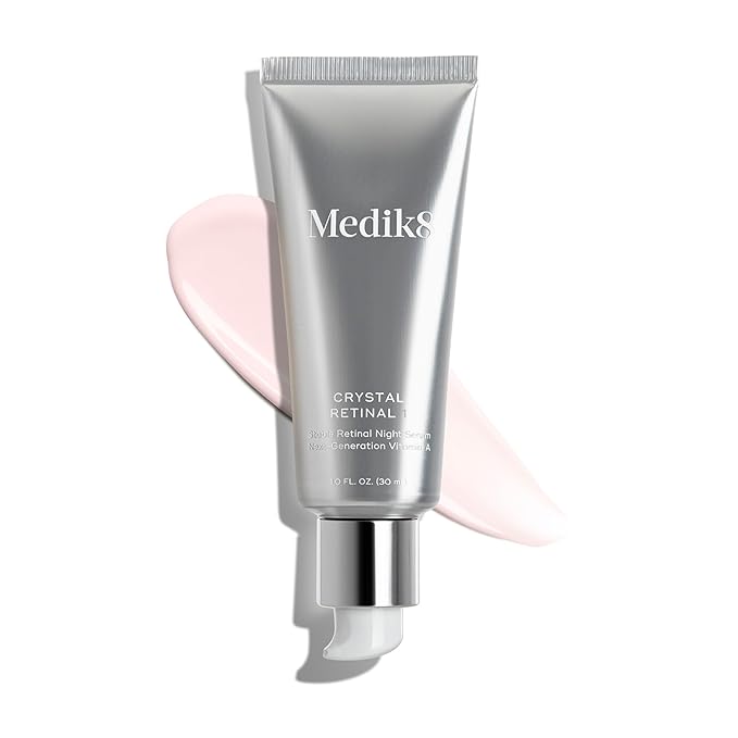 Medik8 Crystal Retinal 1 - Firming, Advanced Skin Retinaldehyde Face Serum - Night Serum with Hyaluronic Acid and Vitamin E - Gluten Free - 1 oz