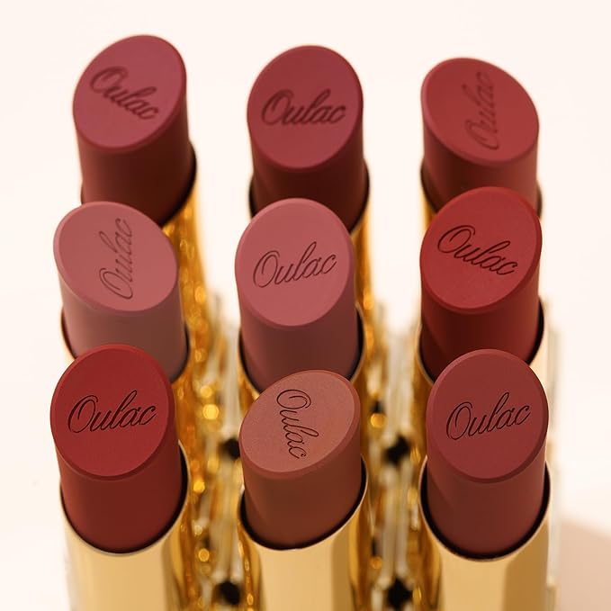Oulac Pink Nude Matte Lipsticks for Women, Brown Tone Silky Velvet Matte Lipstick, Soft Smooth Texture, High Impact Lip Color, Not Dry Lightweight, Infused with Vitamin E, Vegan&Cruelty Free RM04