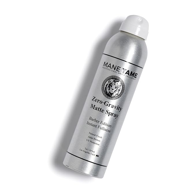 MANE TAME Zero-Gravity 7oz Matte Finish Spray - Adds Instant Fullness, Volume, Texture, and UV Protection for Thicker, Styled Hair