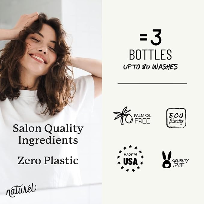 Naturel Relax Moisturizing Conditioner Bar for Curly or Dry Hair with Argan Oil and Colloidal Oatmeal, Conditioner Bar for Frizzy Hair, Vegan, Zero Waste, Made in USA