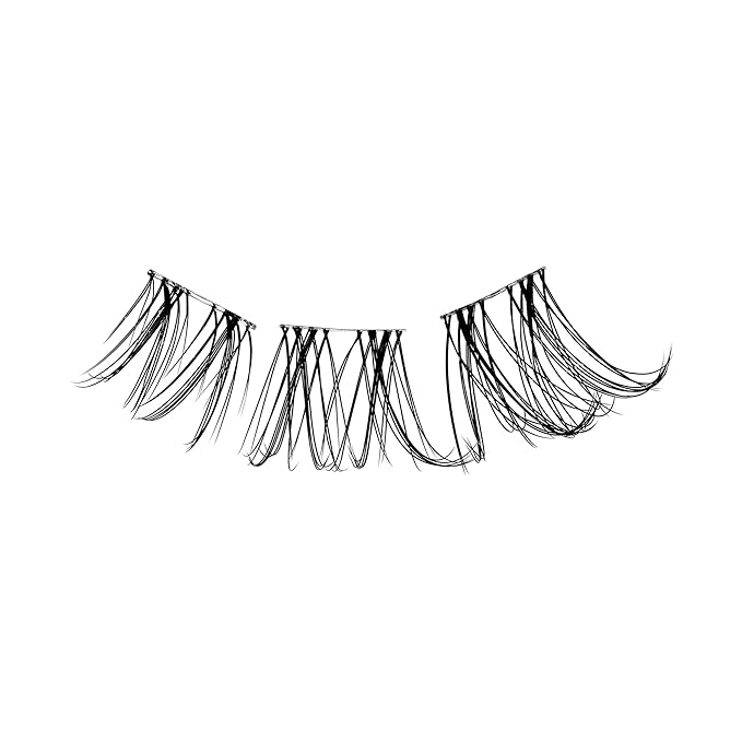 FALSCARA Clear Band False Eyelashes, Lash Extension Kit, Feathery & Wispy, Natural Volume, 8mm-10mm-12mm, Includes Bond & Seal, Precision Applicator & 36 Lash Clusters