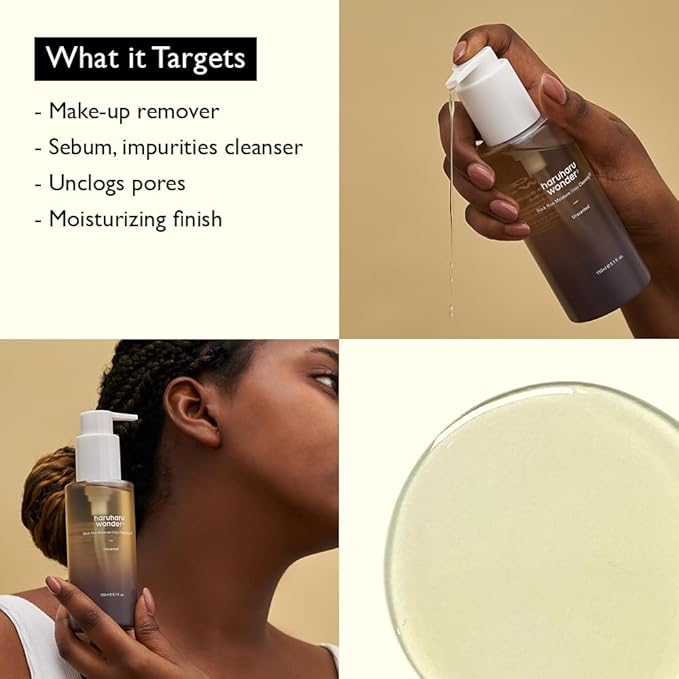 HARUHARU wonder Black Rice Moisture Cleansing Oil & 5.5 Soft Cleansing Gel Double Cleansing Duo Set