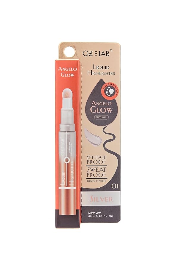 Angelo Glow Liquid Highlighter Wand Gold – Buildable Illuminating Makeup Stick for Face and Body – Radiant Finish ,6ML/0.21FL.OZ,PACK OF 1
