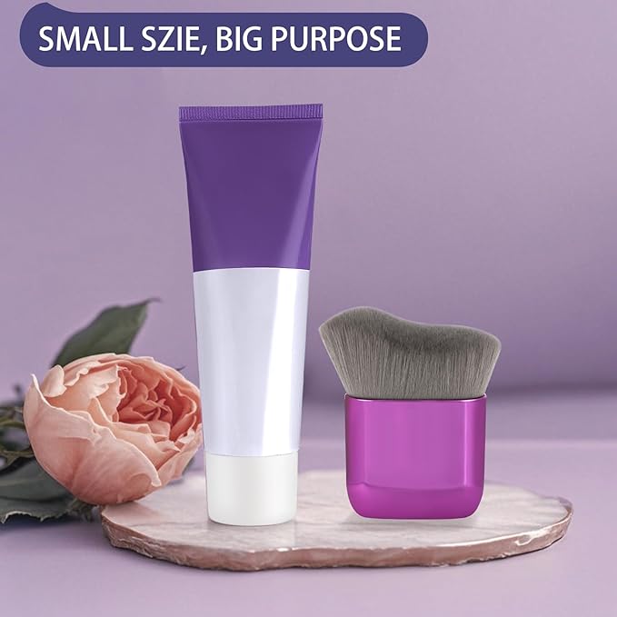 UNIMEIX Self Tanner Brush Sunscreen Body Makeup Brush Kabuki Blend Applicator Spray Tan Blending Beauty Brush for Body Coverage Perfector (Violet)