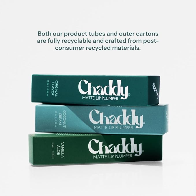 Chaddy Matte Lip Plumper - Hydrating Lip Plumper with Hyaluronic Acid | Plumping Lip, Natural Lip Care and Enhancer - 0.5 fl.oz (Original Flavor)
