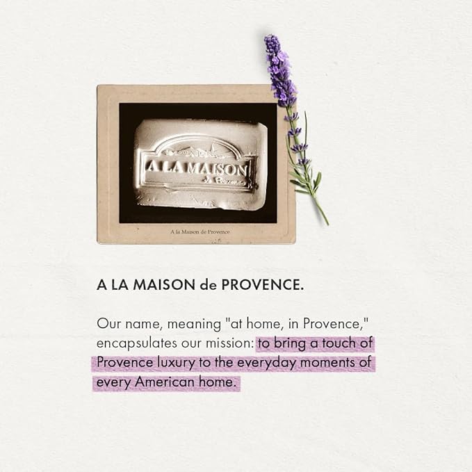 A LA MAISON Lavender Rosemary Olive Oil Bar Soap - Uses: Hand and Body, Triple Milled, Essential Oils, Biodegradable, Plant Based, Vegan, Cruelty-Free, Alcohol & Paraben Free (12 Bars of Soap, 3.5 oz)