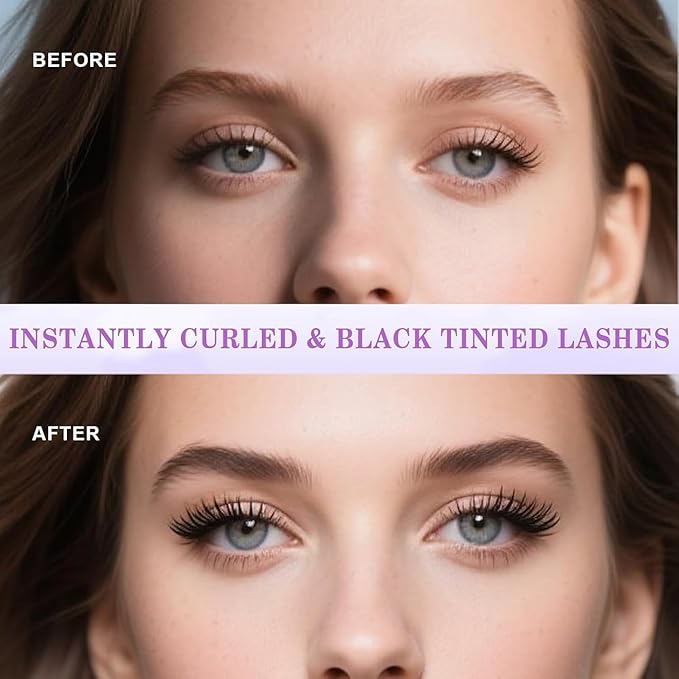 Lash Lift and Black Kit, Professional Brow Lamination and Black Kit, 4 In 1 Eyelash & Eyebrow Perm Kit, Quick Lifting & Voluminous Coloring, Easy to Use at Home Diy & Salon