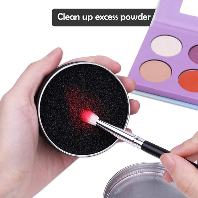 DUcare Makeup Brush Cleaner Makeup Brushes Solid Soap Cleanser with Color Removal Sponge Brush Cleaning Mat, Silicone Makeup Cleaning Cosmetic Cleaner Blenders Shampoo Removes Shadow Color