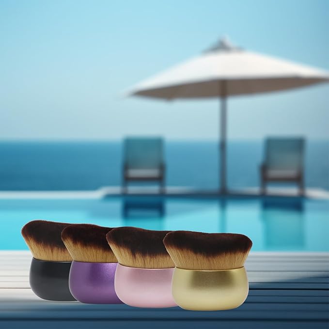 Makeup Blend & Blur Extra Large Body Brush for Self Tanner,Leg Makeup & Bronzer Self Tan Applicator, Powder, Foundation, Blusher, Bronzer,Massager for Face Gift box (Black)