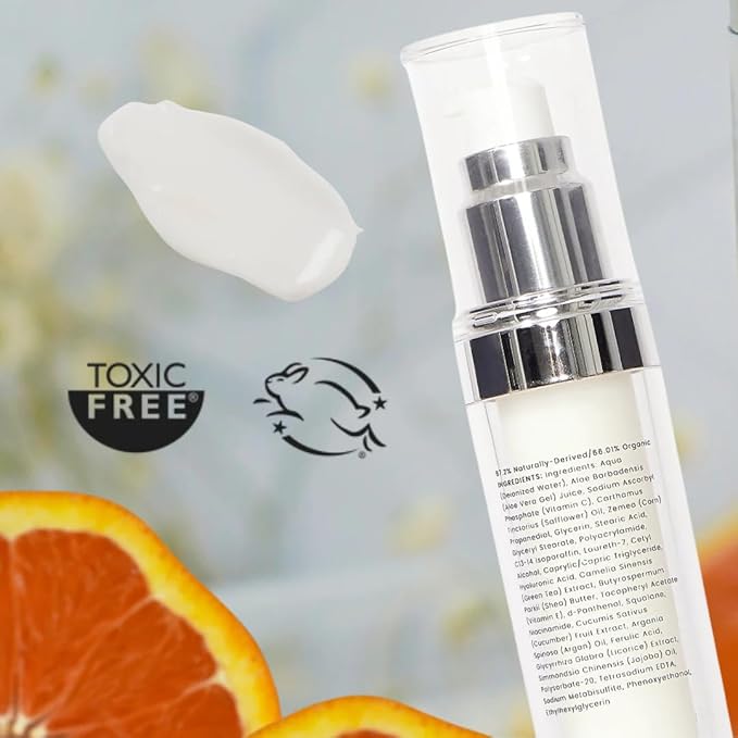 Gin Amber Beauty - Vitamin C (10%) + Squalane Repair Cream - Face Moisturizer - Skin Cream - Dark Spot Corrector - Primer (1 fl oz - 30ml)