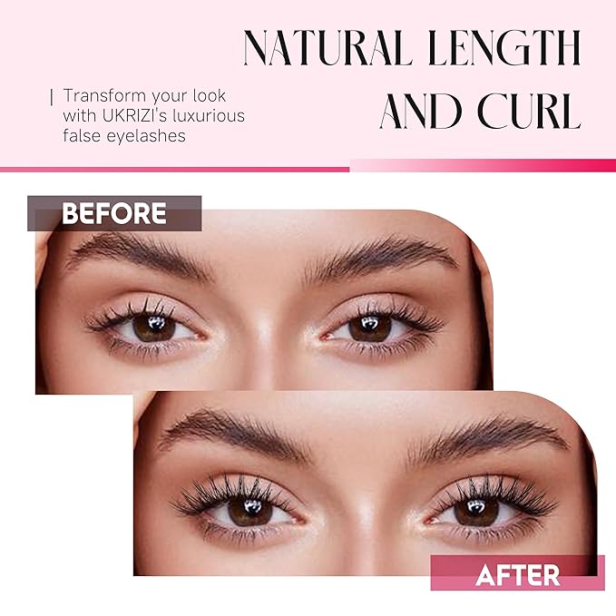 Fake Lashes Natural False Eyelashes Wispy Fake Eyelashes UT9