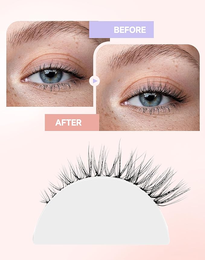 Natural Looking False Eyelashes Wispy Lashes Natural Eyelashes Natural Look False Lashes Wispy Eyelashes Fake Lashes Strip Lashes Flared-04