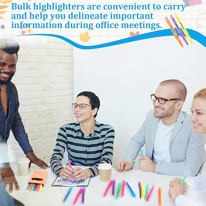 Maitys 180 Pcs Bulk Highlighters for Classroom with 30 Boxes Mini No Bleed Pack of Skinny Bible Highlighter Church Christian Gifts Bulk Fluorescent Pen Operation Christmas Items(Colorful)