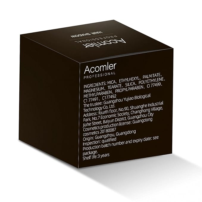Acomler Instantly Root Cover Up Hairline Shadow Powder, Root Touch Up Hair Powder, White Hairline Cover for Thinning Hair, Grey Hair Coverage for Women Men with Eyebrows,Beard Line,Bald Spots (White)