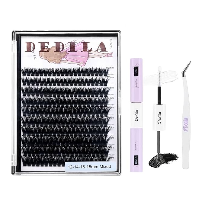 8-22mm to Choose 20D/40D/60D/80D/100D Individual False Eyelashes Makeup Cluster Eyelashes Thickness 0.07mm D Curl Natural long Black Soft 3D Eye Lashes Extensions (80D-12-14-16-18MM Kit)
