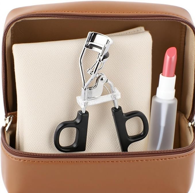 Black Eyelash Curler, Natural Curl Lash Curler - Wide Fit Comfortable Curved Design with Non-Slip Grip & Replacement Pads for a Natural, Clump-Free Lift, Ideal Christmas Gift (Black)