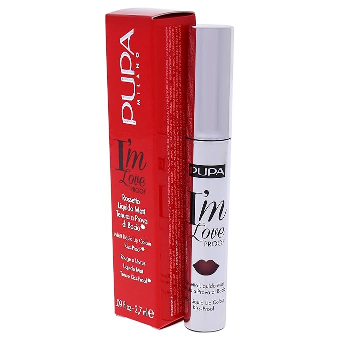 Pupa Milano I Am Love Proof Matt Liquid Lip Color - Gives Super-Intense Colour - Offers A Matte, Velvety Effect - Ultra-Comfortable Texture Adheres Perfectly To Lips - 006 Vintage Rose - 0.09 OZ