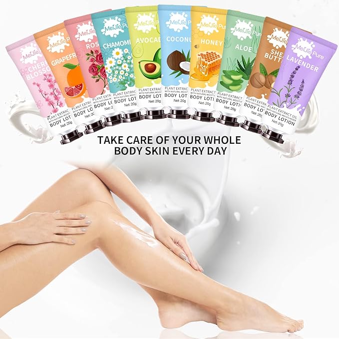 20 Pack Lotion for Women,Body Lotion for Dry Skin, Stocking Stuffers for Women,Christmas Gifts Bulk Gifts,Teacher Gifts,Body Cream Travel Size Natural Fragrance Body Moisturizer With Shea Butter