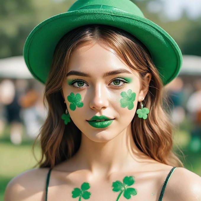 Mysense Amazon Green Face Body Hair Paint Stick,Halloween Elphaba Witch Gamora Costume Makeup,Water Based Washable Temporary Hair Color,St Patricks Day Outfit Accessories for Adults and Kids,0.5oz
