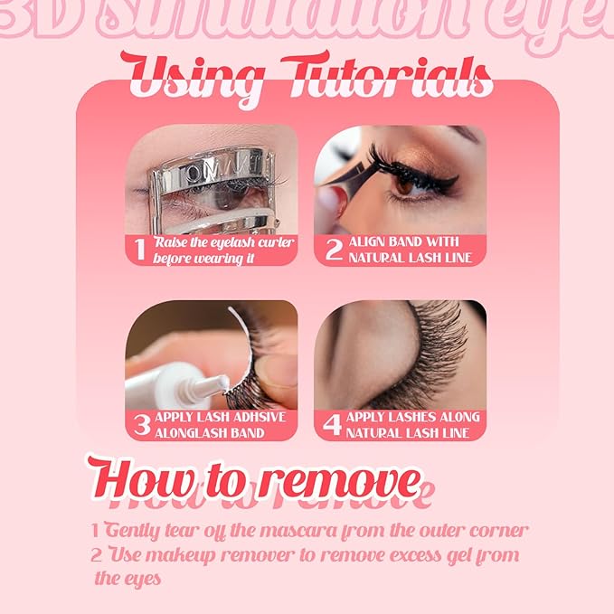 False Eyelashes Wispy Lashes Natural Look Fake Eyelashes Cat Eye Lashes Mink Fluffy Strip False Lashes Fox Eye Lashes Pack 14 Pairs