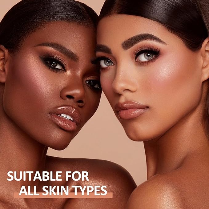 3PCS Cream Contour Stick Kit,Matte Waterproof Blush Highlighter Bronzer Contour Stick with Brush,Non-greasy Creamy Travel Size Contouring Stick Makeup Set for Face,Suitable for All Skin Types