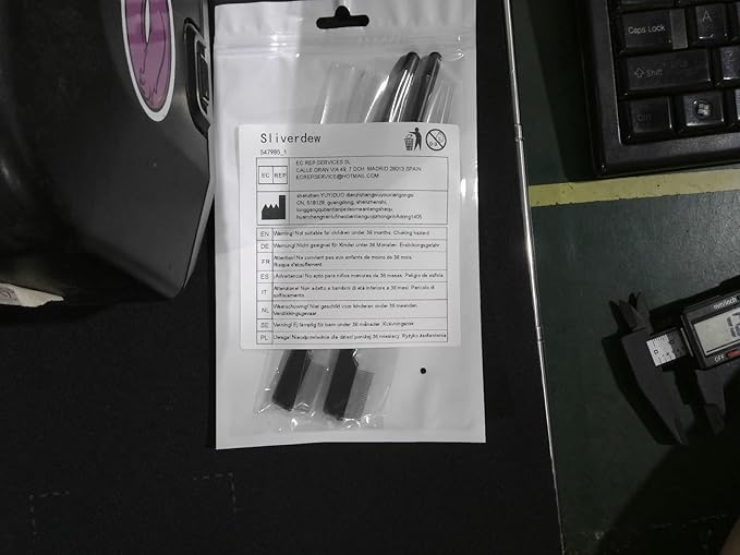 Metal Eyelash Comb & Separator - 2 Pack Eyelash & Eyebrow Brush Grooming Tool with Metal Teeth for Women