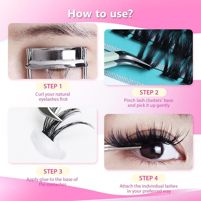 8-22mm to Choose 20D/40D/60D/80D/100D Individual False Eyelashes Makeup Cluster Eyelashes Thickness 0.07mm D Curl Natural long Black Soft 3D Eye Lashes Extensions (40D-18mm)