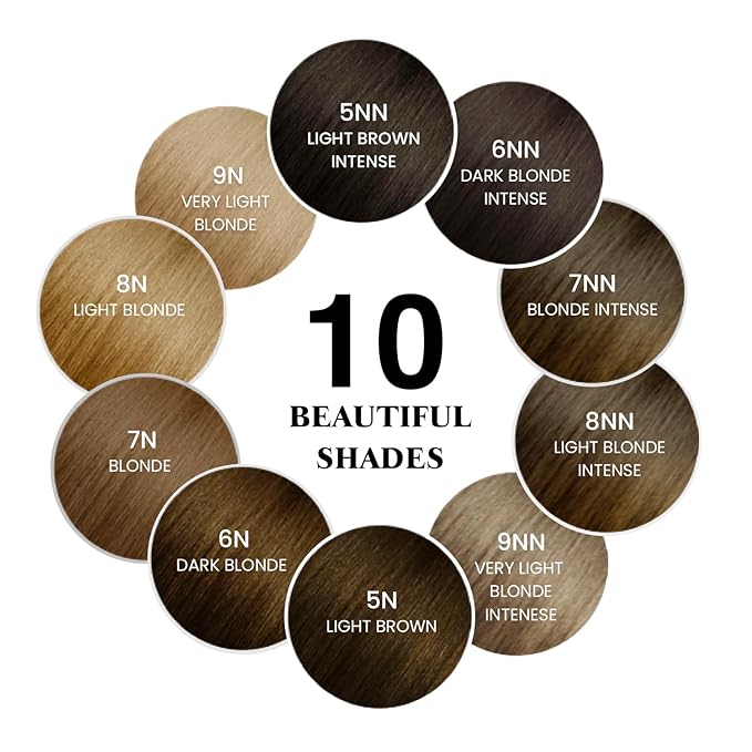 MOEHAIR Hair Coloring Kit | 5N Permanent Hair Color (Light Brown), 20 Volume Developer 6%, Coloring Brush, Gloves & Mixing Bowl | Keratin Infused Color | Gray Coverage | Adds Shines