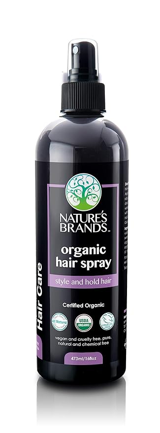 Hair Spray Organic by Herbal Choice Mari (16 Fl Oz Bottle) - No Toxic Synthetic Chemicals