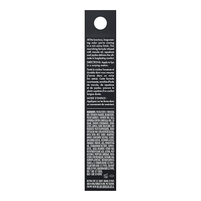 e.l.f. O Face Satin Lipstick, Richly Pigmented, Nourishing & Long-Lasting Creamy Lipstick, Infused With Jojoba, Vegan & Cruelty-Free, No Doubt