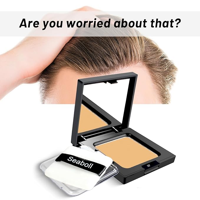 Instant Hairline Powder-0.42oz Root Touch Up Hair Color for Gray Hair Coverage, Scalp Concealer Shadow Powder Hair Fillers for Thinning Hair Bald Spot Cover Up, Beard Filler, Women & Men-Light Blonde
