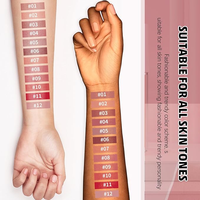 Matte Lip Gloss, Lip Gloss Silky Smooth Finish, Lipgloss Makeup Colorful and Creamy Texture, Lipstick for Every Occasion, Lip Oil Moisturizing and Hydrated #11