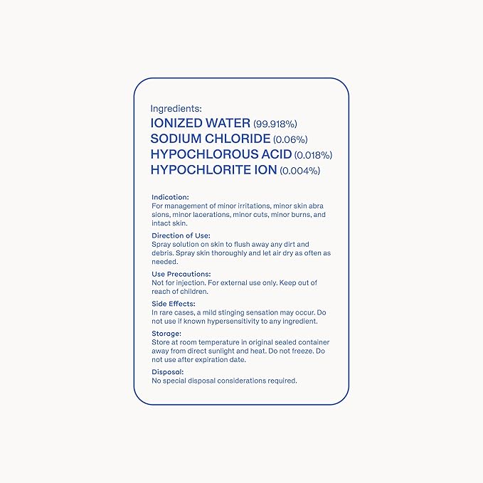 Magic Molecule Skin Cleanser for All Types, Hypochlorous Acid Spray Helps Heal Acne Prone, Eczema and Itchy Rashes and 50 Other Skin Ailments, 8 oz Spray (Pack of 3)