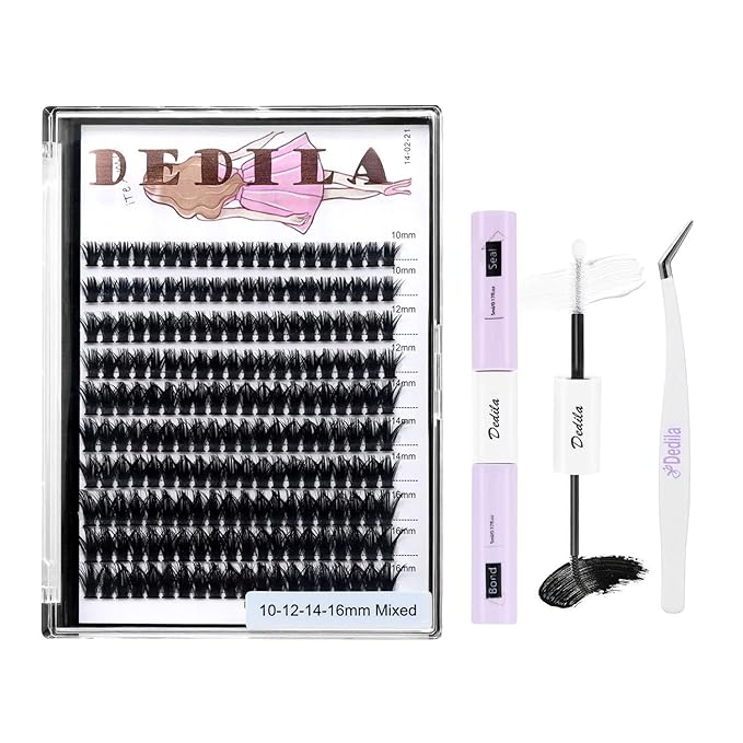8-22mm to Choose 20D/40D/60D/80D/100D Individual False Eyelashes Makeup Cluster Eyelashes Thickness 0.07mm D Curl Natural long Black Soft 3D Eye Lashes Extensions (60D-10-12-14-16MM Kit)