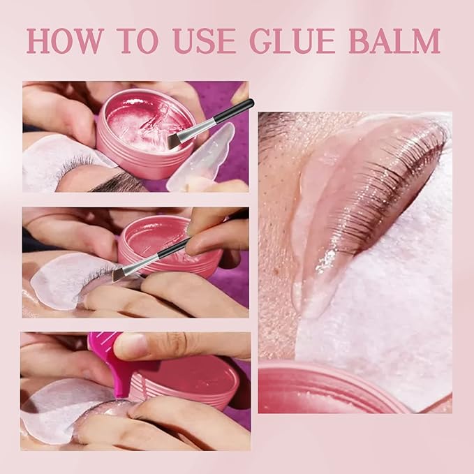 Libeauty Lash Glue Balm Lash Lift Adhesive 0.71Oz/20G Strong Sticky Fruit Flavor Eyelash & Eyebrow Perm Glue Balm for Long Lasting Individual Brow Lamination Gel