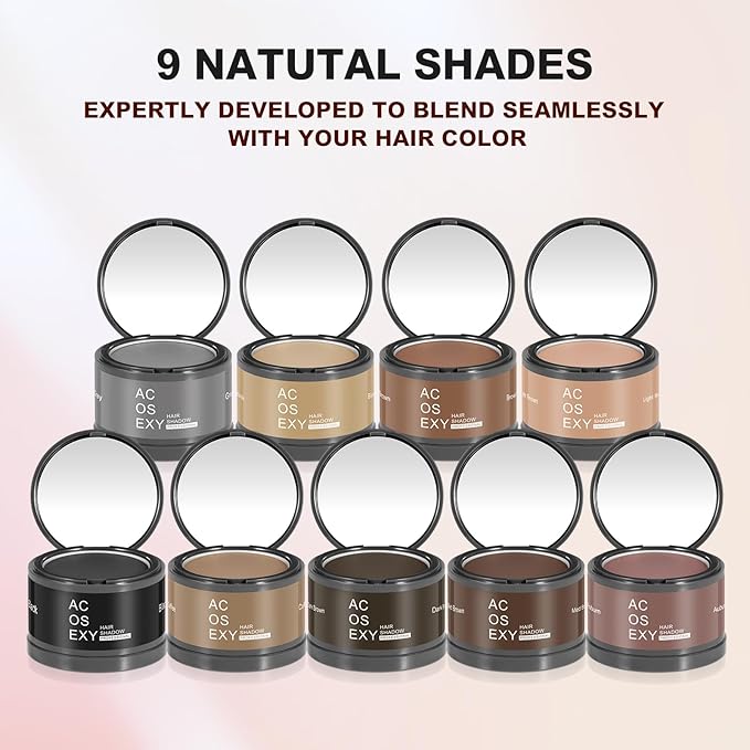 Root Touch Up Powder for Women and Men - Hairline Shadow Coverage, Gray Hair Touch Up for Eyebrows, Beard Line, and Bald Spots (Blonde)