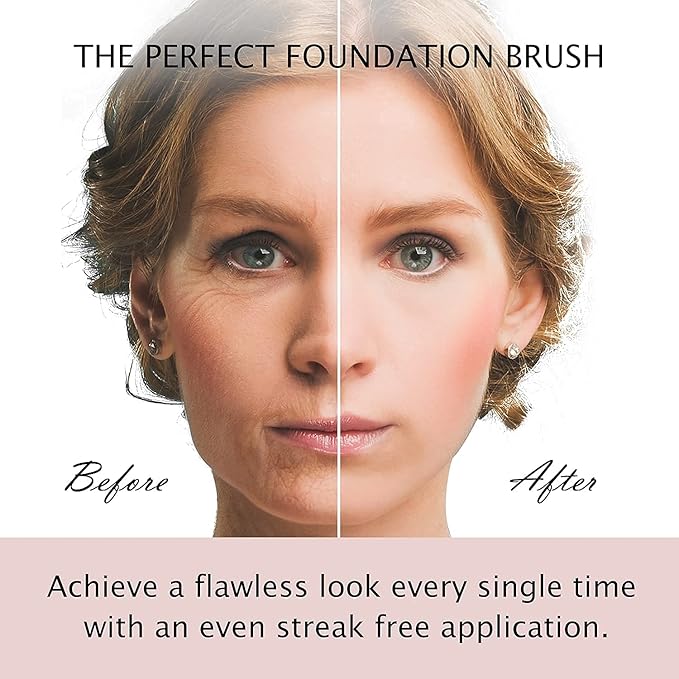 ENERGY Kabuki Foundation Brushes 3Pcs Professional Makeup Brush Set for Setting Powder Foundation Concealer Bronzer Blending with Liquid Cream Foundation Mineral Powder Comsetics with PU pouch