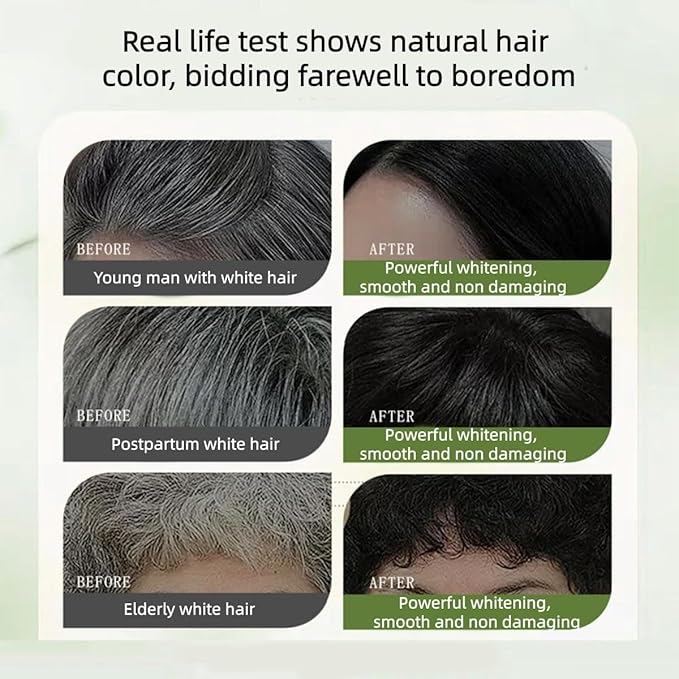 Long-Lasting Botanical Essential Oil Hair Dye,260ML Mild Formula Plant-Based Long Lasting Hair Dye Set(A+B),Plant-Based Hair Color for Gray Coverage,for All Hair Types