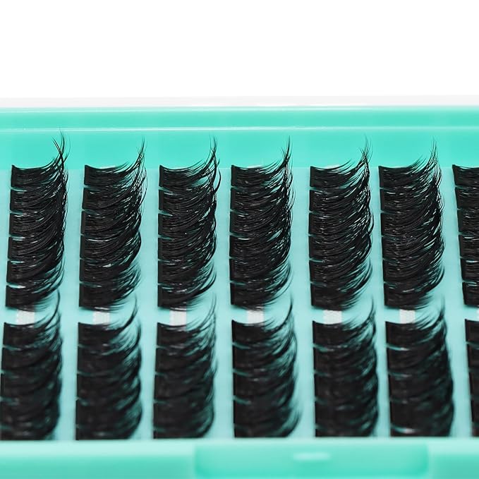 Bodermincer Lash Clusters D Curl Black/Brown/Colored Lashes 10-12-14/12-14-16/16-18-20mm Mixed Lash Clusters Kit For Beginner (Y09# 14-16-18mm Mixed)