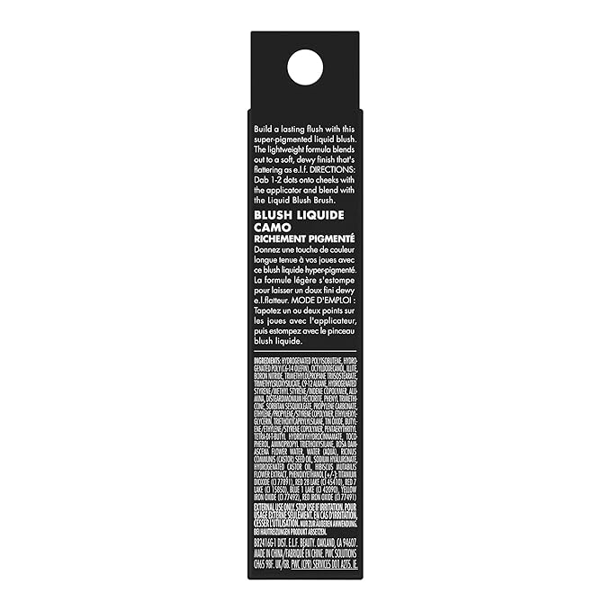 e.l.f. Camo Liquid Blush, Long-lasting Liquid Blush For High-pigment Color, Creates A Soft, Dewy Finish, Vegan & Cruelty-free, Dusty Rosé