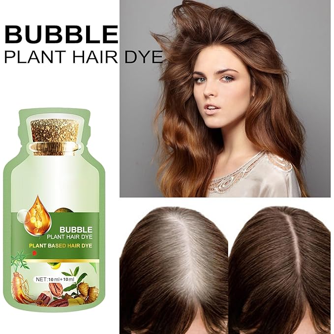 HUANG YI Botanical Bubble Hair Color - New Plant-Based Natural Tint (Natural Black)